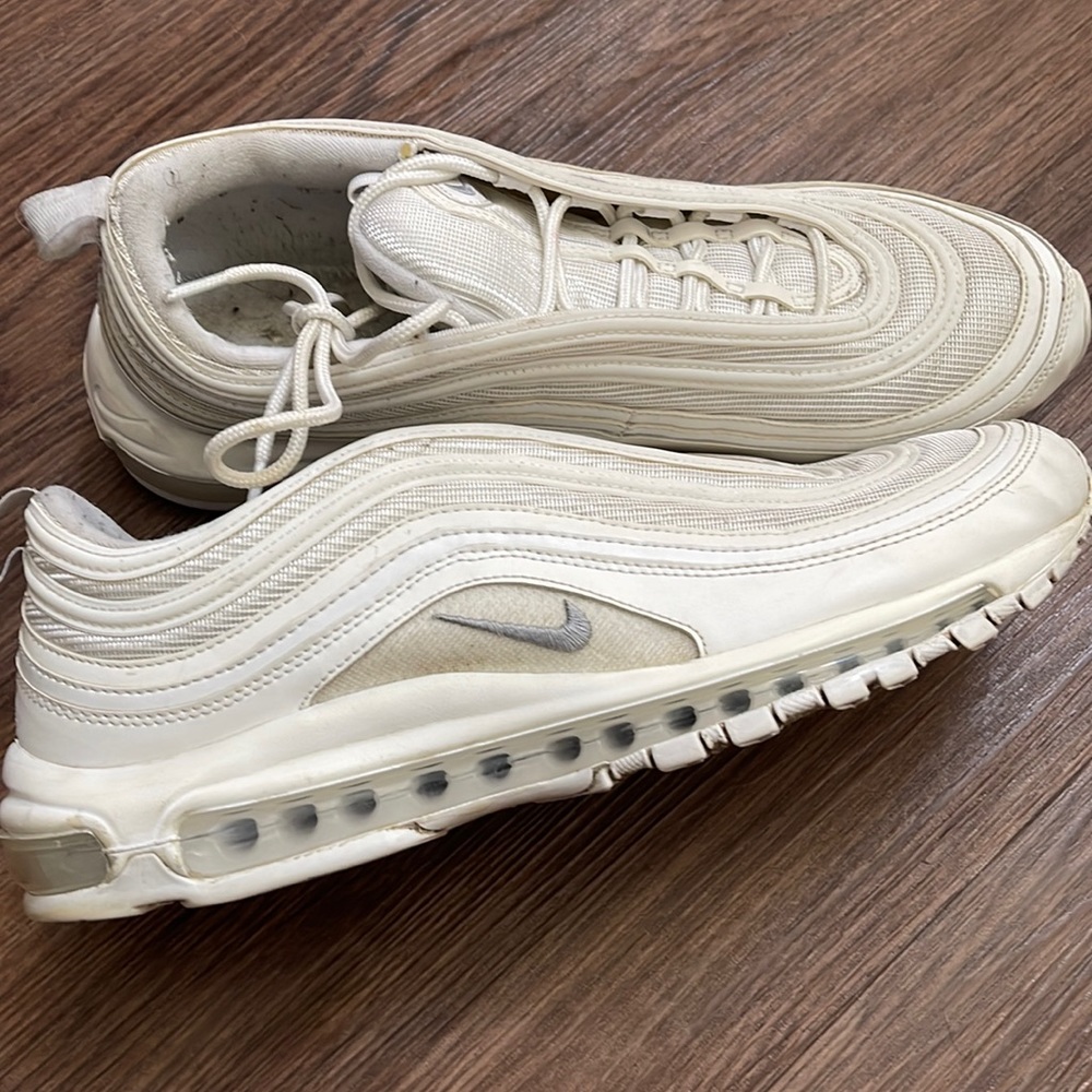 All white Air Max